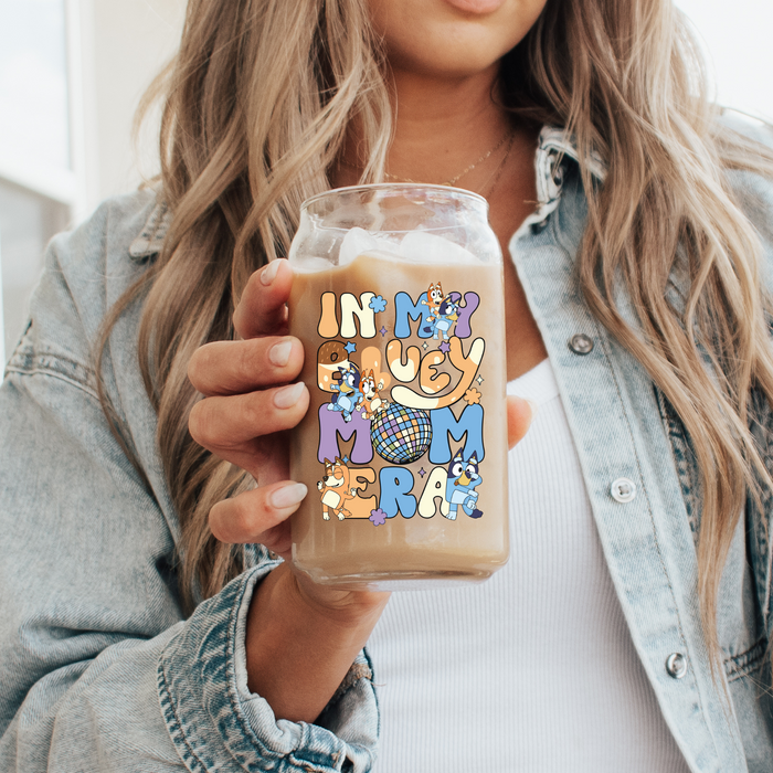 Bluey Era ♡ 16oz Glass - Clear