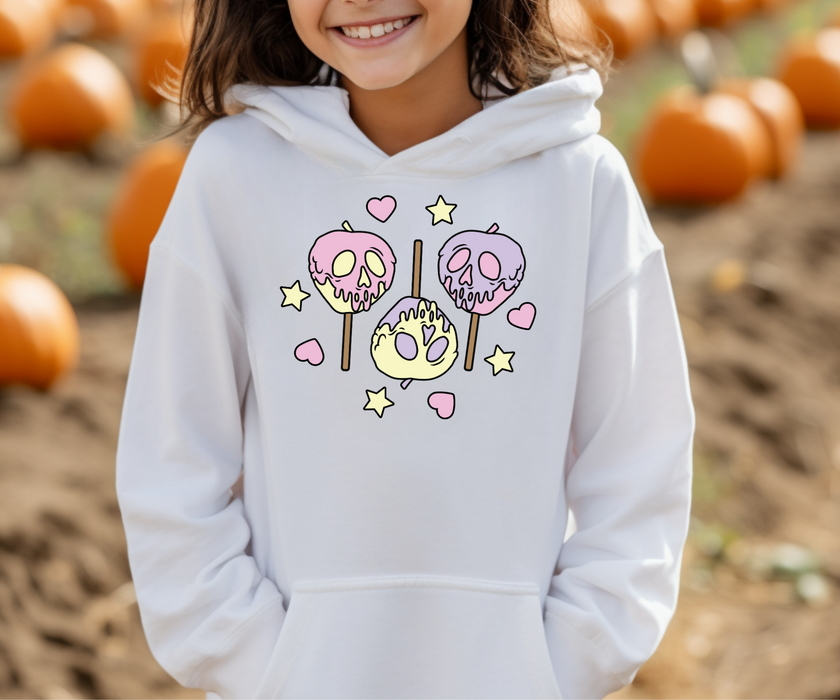 Youth Hoodie - Halloween Pastel Candy Apples
