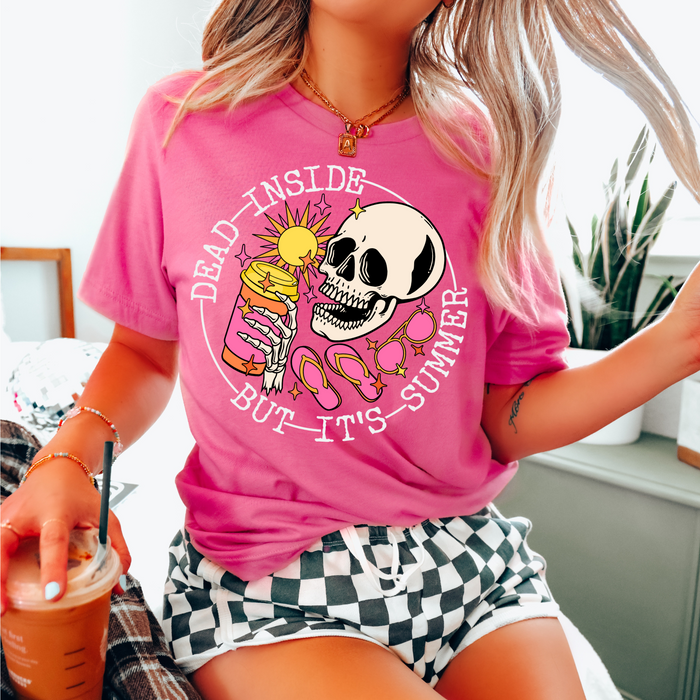 Dead Inside But It's Summer Tee (White Text)