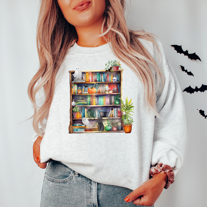 Halloween Bookshelf Crewneck