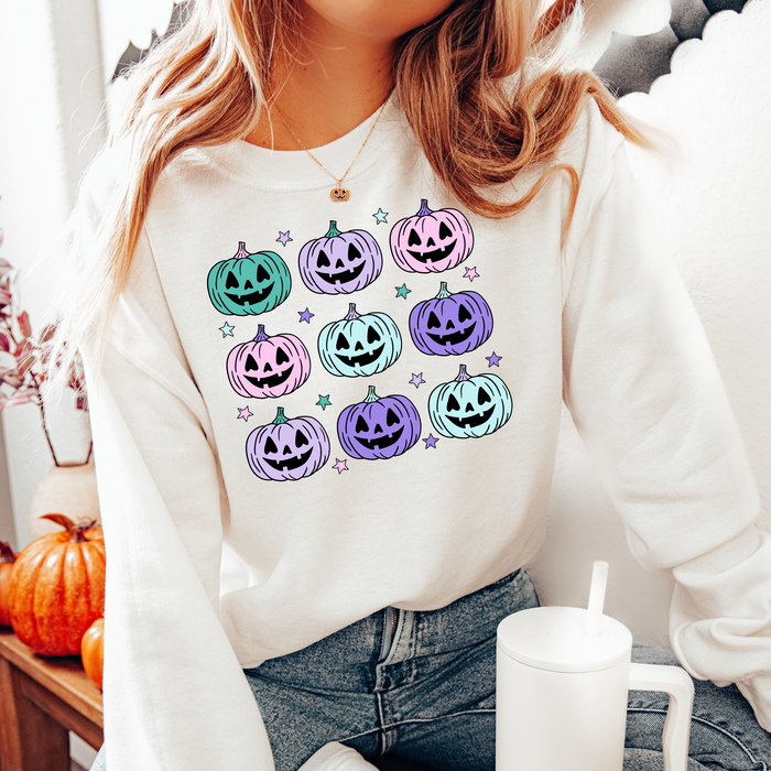 Pastel Pumpkins Crewneck