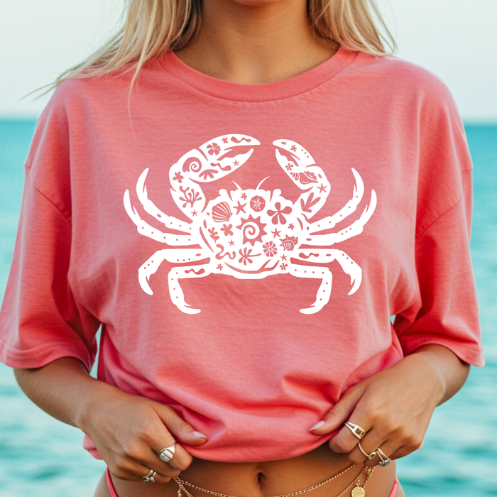 Crab Tee - Watermelon (Original Design)