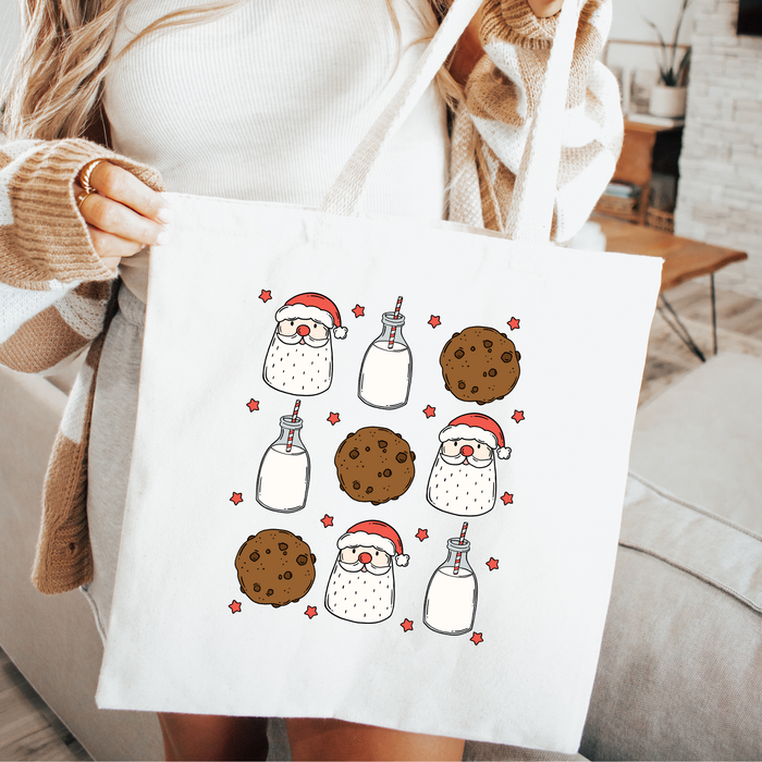 Cookies & Milk ♡ White Canvas Tote