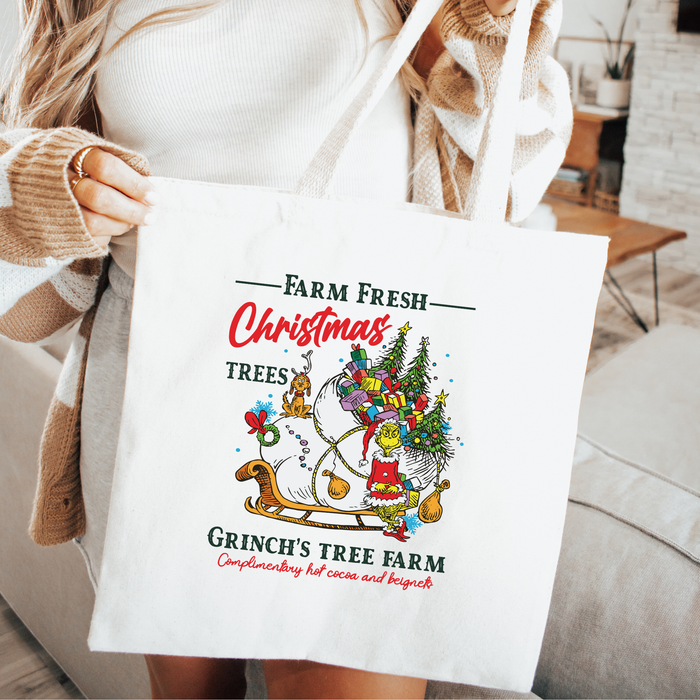 Christmas Characters ♡ White Canvas Tote