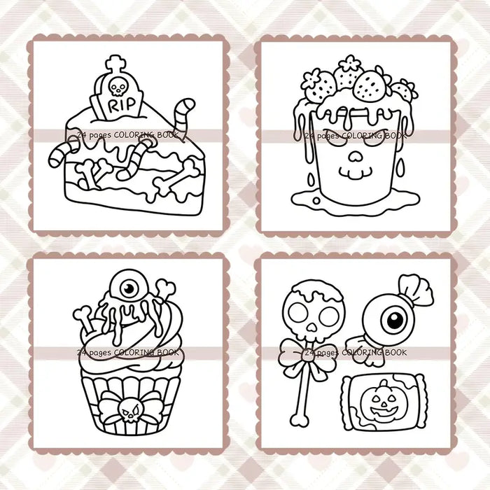 Spooky Food & Drinks Coloring Book