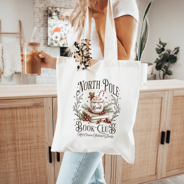 Reading Club ♡ White Canvas Tote