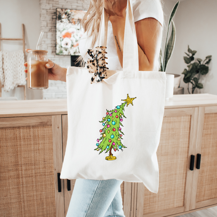 Whoville Tree ♡ White Canvas Tote