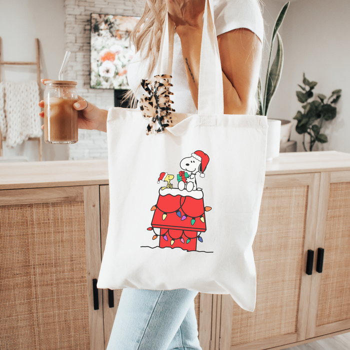 Christmas Characters ♡ White Canvas Tote