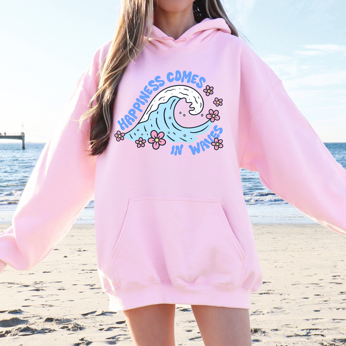 Happiness Comes In Waves Hoodie