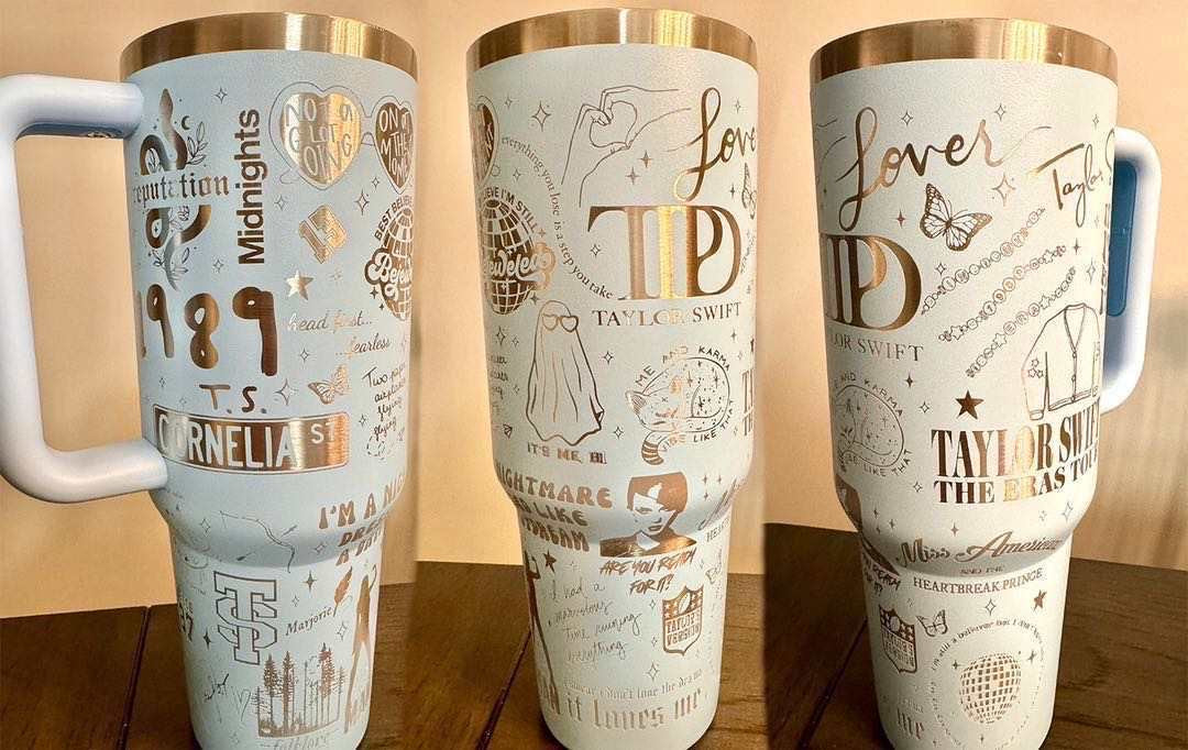 Taylor 40oz Gold Etched Tumbler