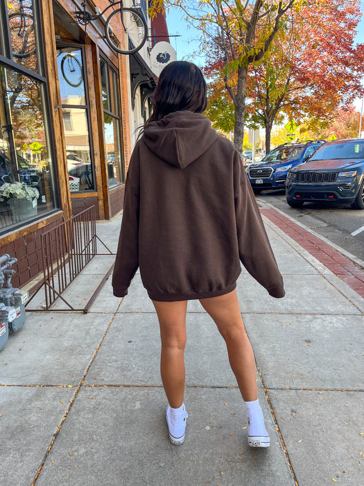 Everyday Basic Fall Hoodie - Espresso