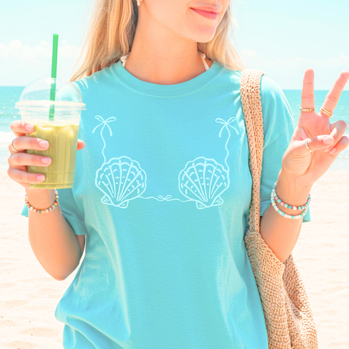 Beach Shell Bikini Tee - Chalky Mint