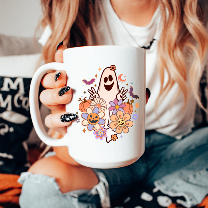 Hippie Ghost Mug 15oz