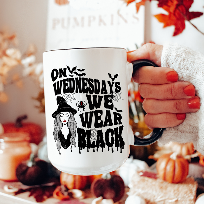 On Wednesdays We Wear Black Mug 15oz