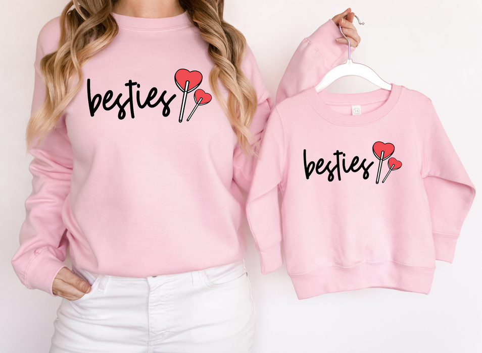 Mom & Me Crewneck - Besties (Lollipop) ♥