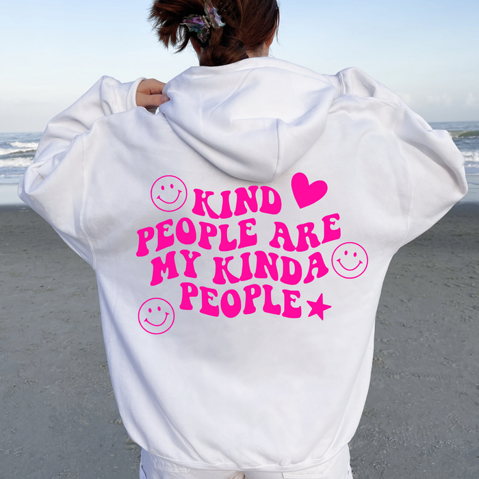 Kind People Are My Kinda People Hoodie - White