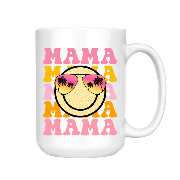 Mama Summer Smiley Mug 15oz
