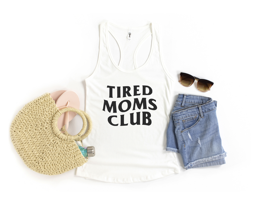 Tired Moms Club Racerback Tank