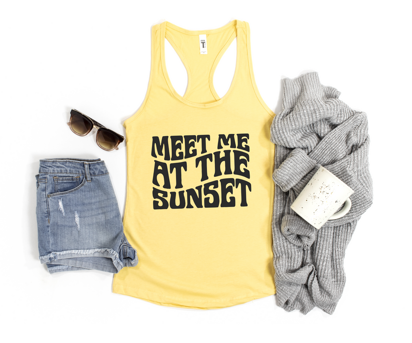 Meet Me At The Sunset Racerback Tank